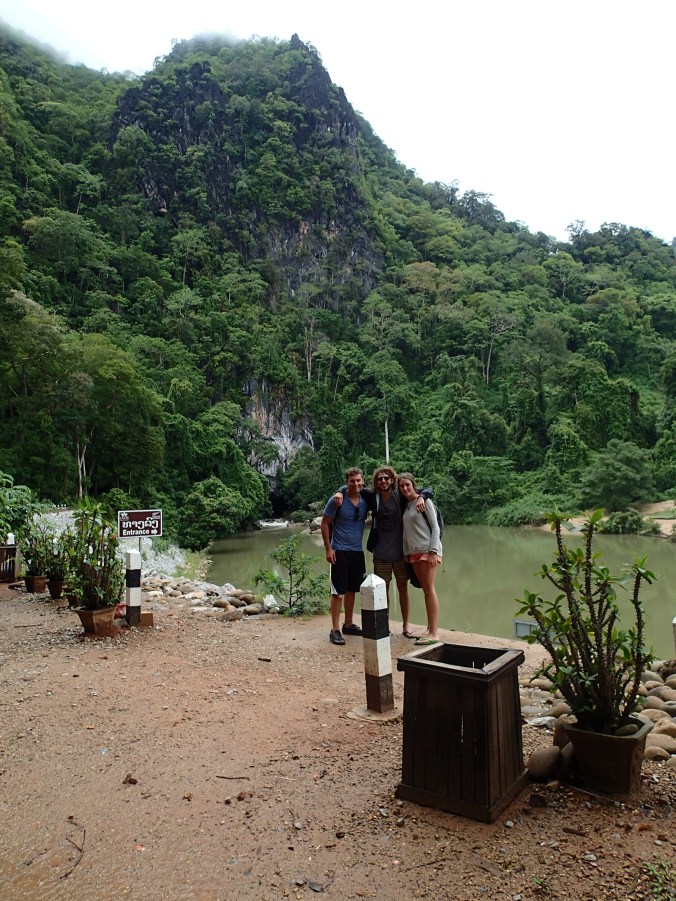 Luke, Wendy and I in front of Kong Lor Cave